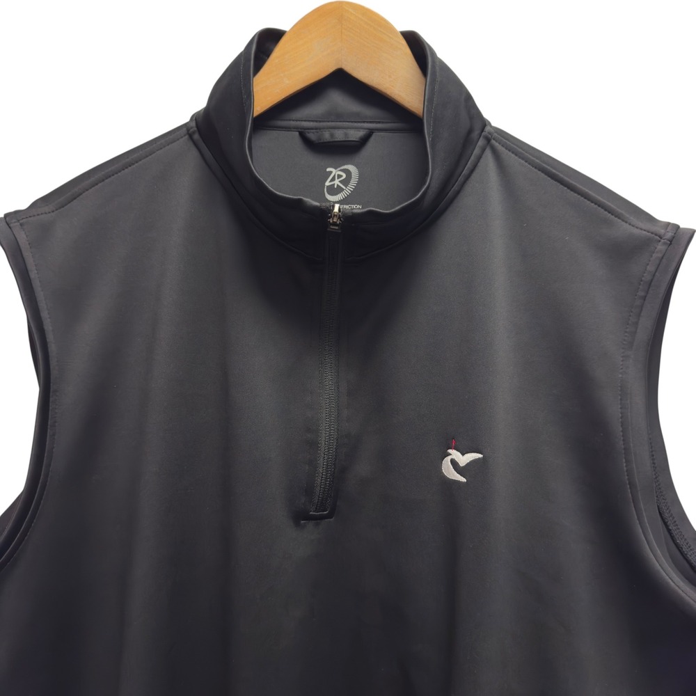 Zero Restriction Men's Large Black Full Zip Golf Vest Tour Series Caves Valley